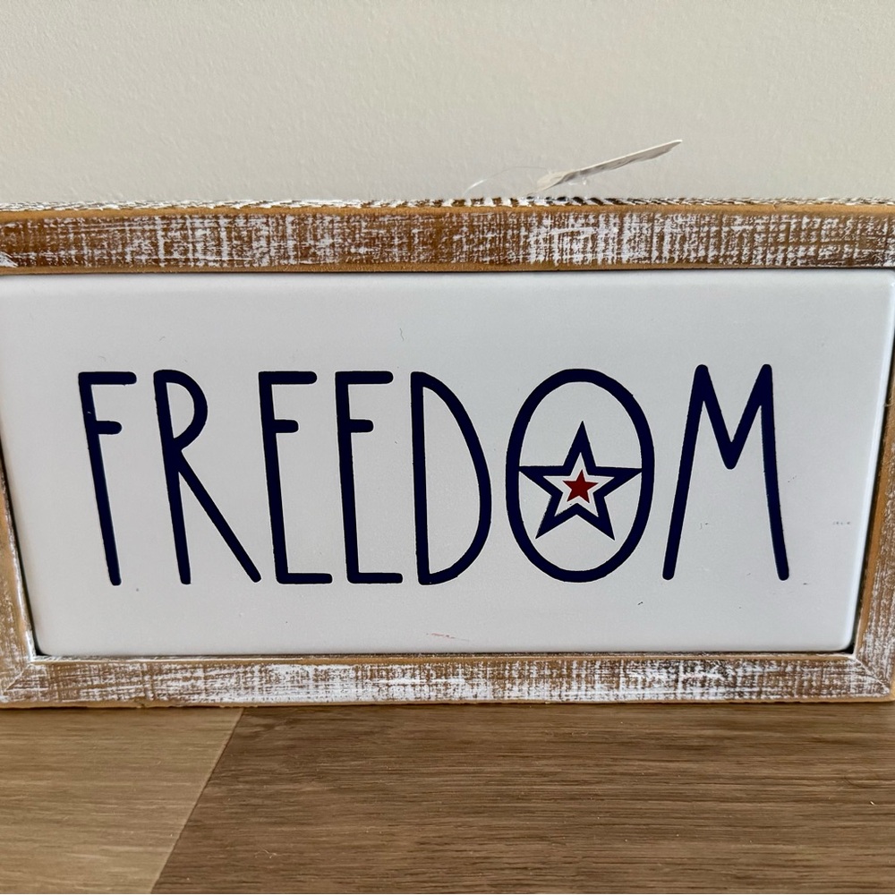 Freedom Wall Art with Wooden Frame